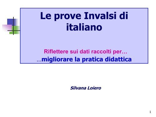 Prova invalsi on line 2011-2012, italiano, quinta elementare