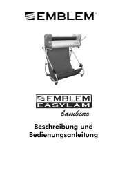 EMBLEM Easylam Bambino Bedienungsanleitung ... - Dataplot Gmbh