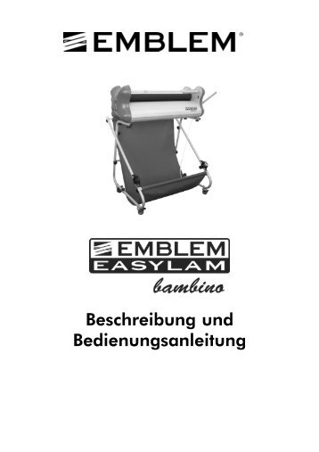 EMBLEM Easylam Bambino Bedienungsanleitung ... - Dataplot Gmbh