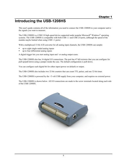 USB-1208HS User's Guide - MicroDAQ.com