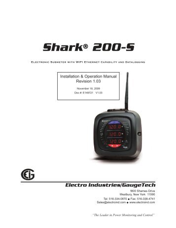 Shark 200S User Manual - MicroDAQ.com