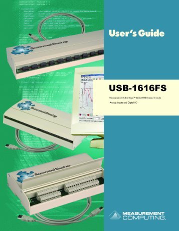 USB-1616FS User's Guide - MicroDAQ.com