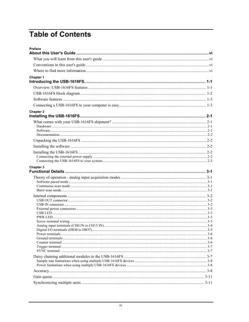 USB-1616FS User's Guide - MicroDAQ.com