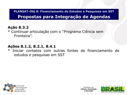 CriaÃ§Ã£o de uma agenda integrada de estudos e pesquisas em SST