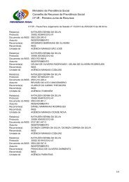 Pauta de julgamento nÂº 013 - MinistÃ©rio da PrevidÃªncia Social
