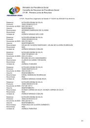 Pauta de julgamento nÂº 013 - MinistÃ©rio da PrevidÃªncia Social