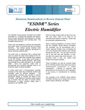 ESDDR Product Brochure - Pure Humidifier