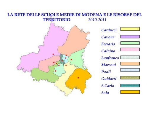 la rete delle scuole medie di modena e le risorse del territorio 2010 ...