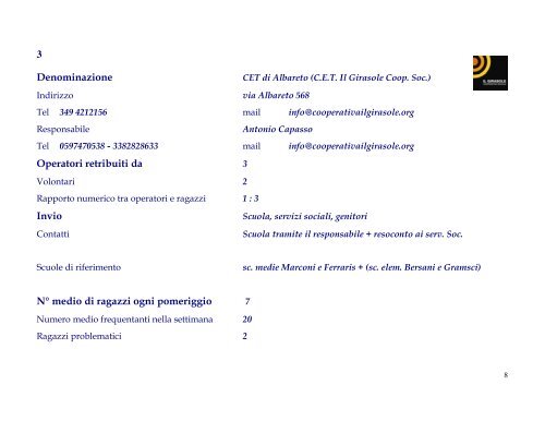 la rete delle scuole medie di modena e le risorse del territorio 2010 ...