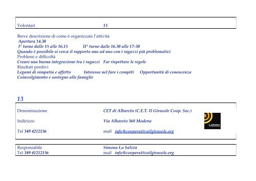 La Rete delle Scuole Medie di Modena e le risorse del territorio 28 ...