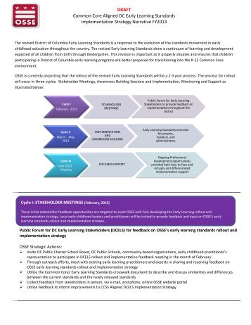 Proposed Implementation Strategy - osse