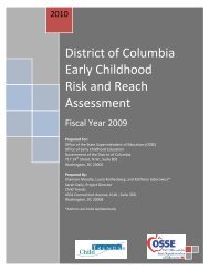 District of Columbia Early Childhood Risk and Reach ... - osse