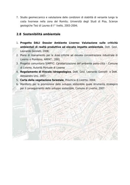 L'AMBIENTE - Comune di Livorno