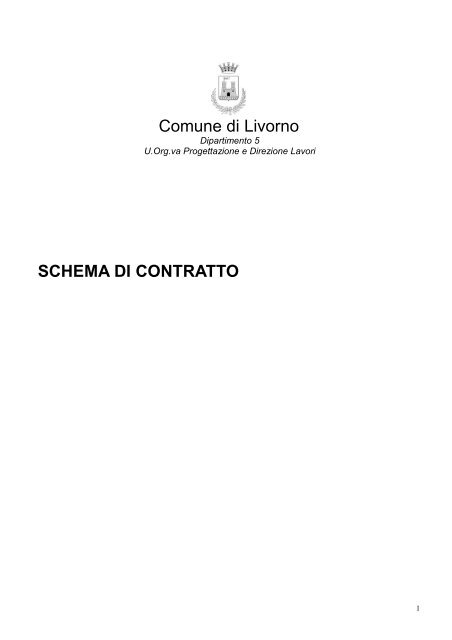 Capitolato Speciale Dappalto Peba Comune Di Livorno