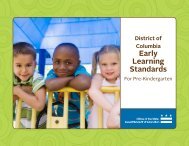 DC Early Learning Standards for Pre-Kindergarten - osse