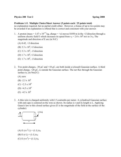 Test 2 - UCF Physics