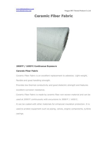 Ceramic Fiber Fabric