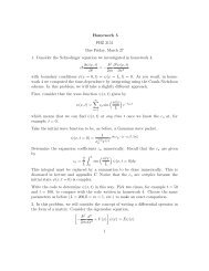 Homework 5 PHZ 3151 Due Friday, March 27 1 ... - UCF Physics