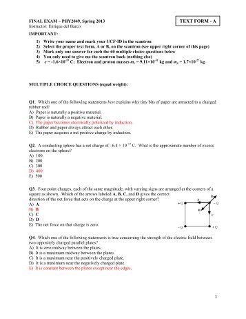 TEXT FORM - A - UCF Physics