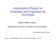 Electric Charge and Electric Field - UCF Physics - University of ...