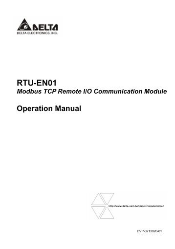 Modbus TCP Remote I/O Communication Module RTU-EN01