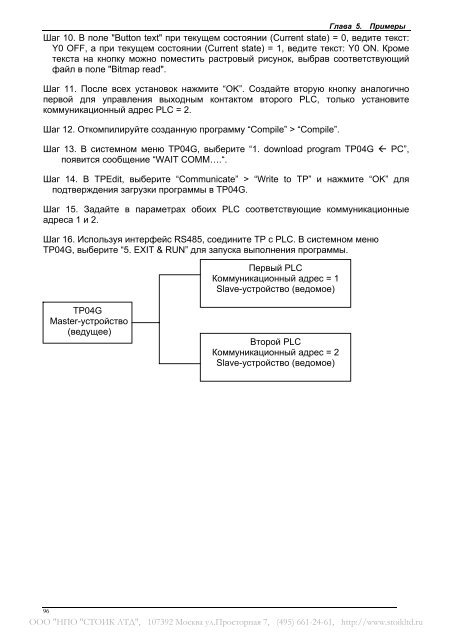 Руководство по программированию TP04G и TP02G - Стоик Лтд