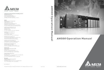 AH500 Operation Manual - Delta Electronics