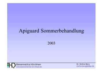 Apiguard Sommerbehandlung - S + B medVET GmbH