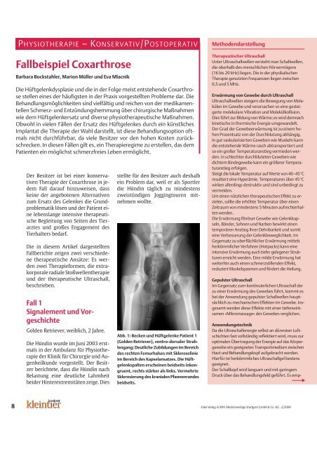 Fallbeispiel Coxarthrose - S + B medVET GmbH