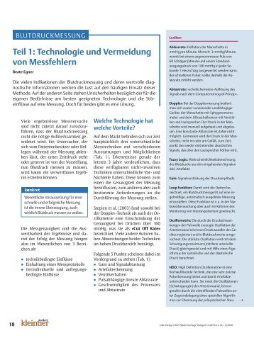 Technologie und Vermeidung von Messfehlern - S + B medVET GmbH