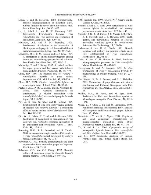 In Vitro Micropropagation of Nine Grape Cultivars - Subtropical Plant ...