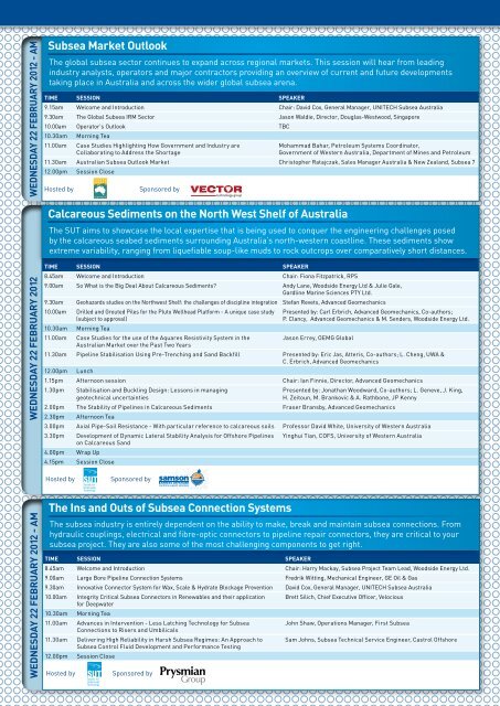 conference programme - Subsea UK