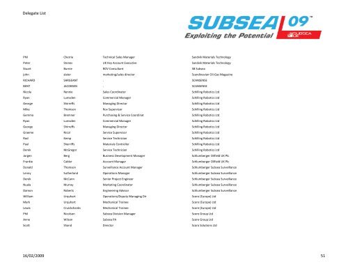 Delegate List - Subsea UK