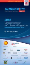 Exhibition Directory & Conference Programme - Subsea UK
