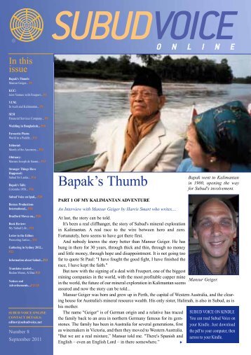 Bapak's Thumb - Subud Voice