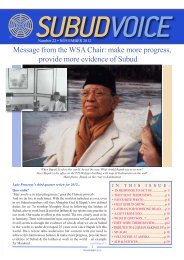 Message from the WSA Chair: make more progress ... - Subud Voice