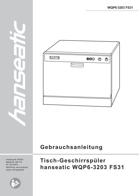 Gebrauchsanleitung Tisch-Geschirrspüler hanseatic ... - Schwab