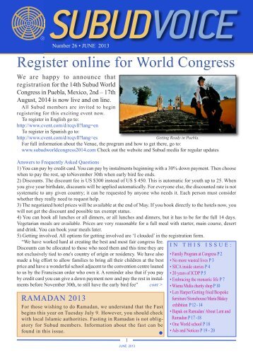 June 2013 issue of Subud Voice - Subud World News