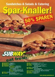 50% SPAREN - Willkommen bei SUBWAY in GieÃen