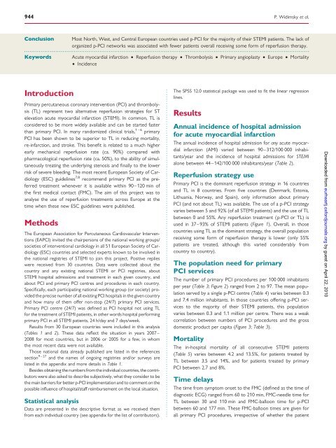 Reperfusion therapy for ST elevation acute myocardial infarction in ...