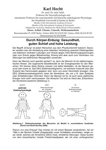 Körper-Erdung: Gesundheit, gut und gesund schlafen und hohe Leistung