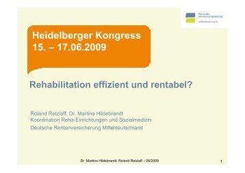 R. Retzlaff, Dr. M. Hildebrandt