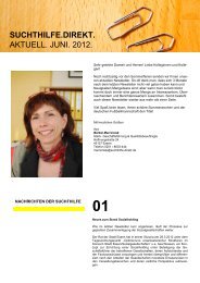 II. Newsletter 2012 - Suchthilfe direkt Essen gGmbH