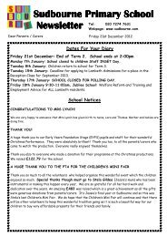 21st December 2012 newsletter.pub - Sudbourne Primary School