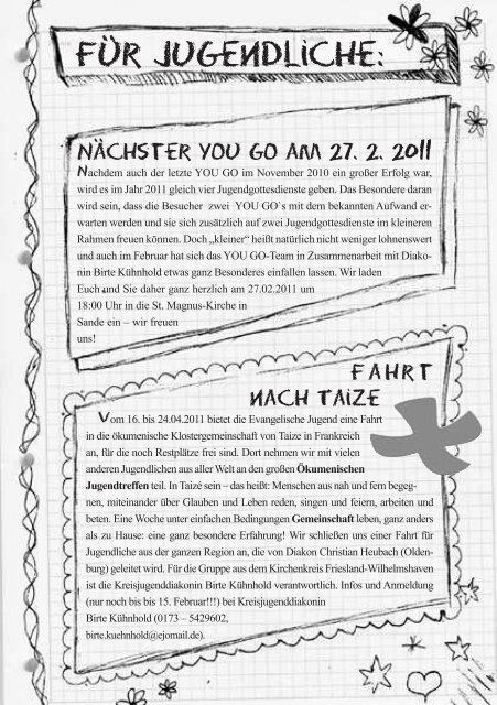 Gemeindebrief Februar/März 2011 - Ev. - Evangelisch-lutherischen ...