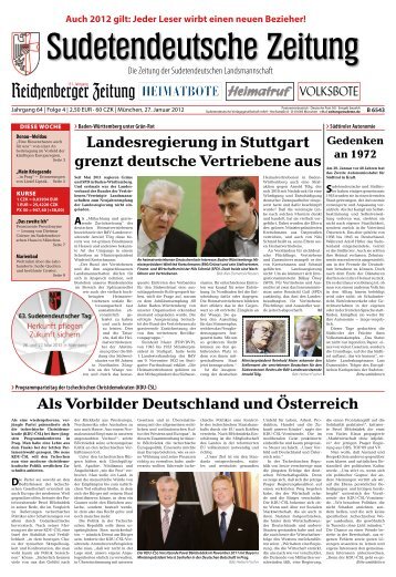 Reicenberger Zeitung - Sudetendeutsche Landsmannschaft