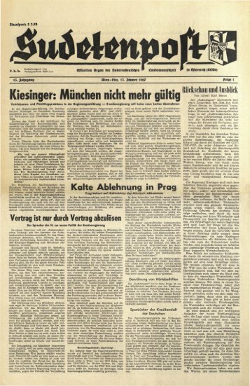 Kiesinger: München nicht mehr gültig - Sudetenpost