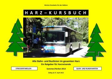 Harz-Kursbuch für Sommer und Herbst 2013 - Initiative "Höchste ...