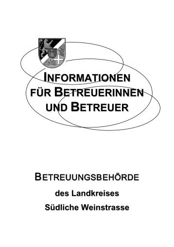 Informationen für Betreuerinnen und Betreuer - Landkreis Südliche ...