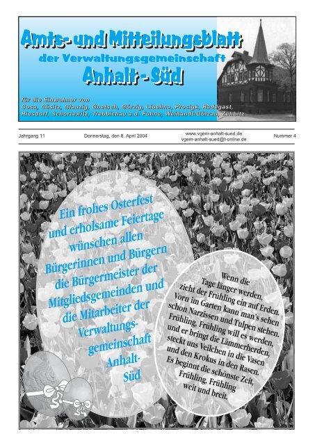 Amtsblatt Nr. 04 - Stadt SÃ¼dliches Anhalt